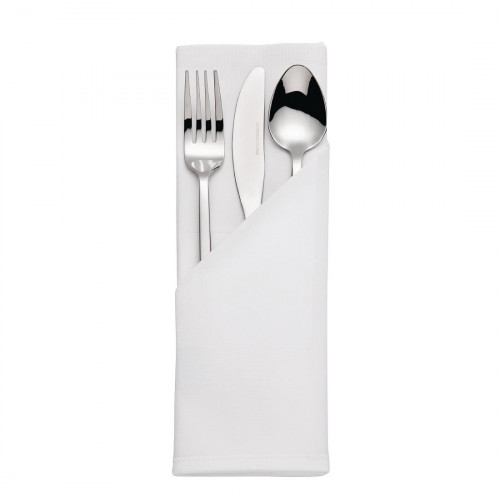 Luxury Satinband Napkin White - 55x55cm (Pack 10)