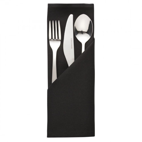 Essentials Occasions Napkin Black - 51x51cm (PACK OF 10)