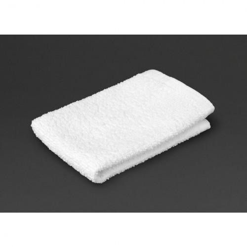 Essentials Carnival Face Cloth White - 30x30cm (Pack 10)