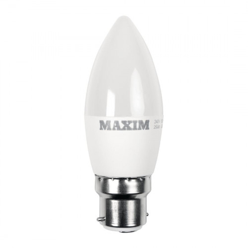 Maxim LED Candle Bayonet Cap (Warm White) - 6watt (40watt) (Pack 10)