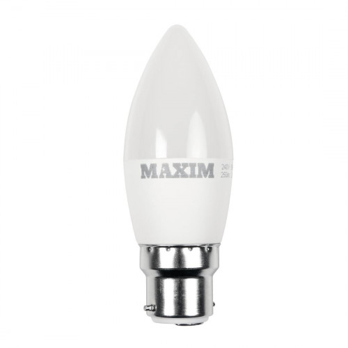 Maxim LED Candle Bayonet Cap (Cool White) - 6watt (40watt) (Pack 10)
