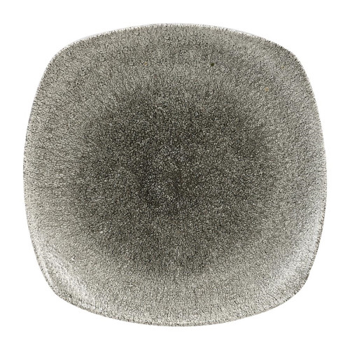 Churchill Studio Prints Raku Quartz Black Square Plate 252mm 10"(Box 12)(Direct)