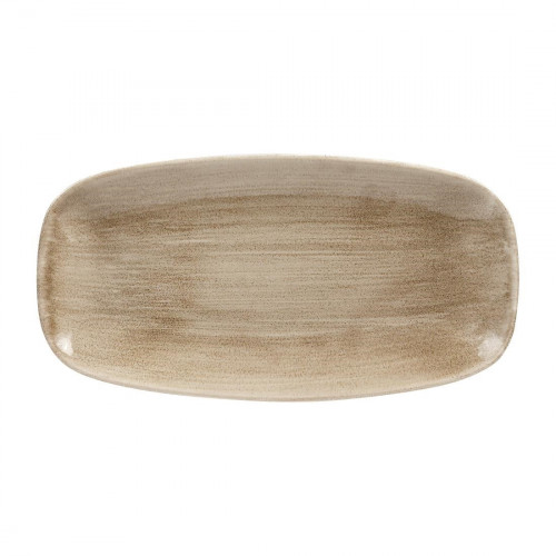 Churchill Stonecast Patina Antique Taupe Chefs Plate 298x153mm (Box 12) (Direct)