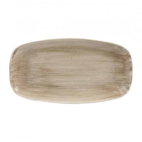 Churchill Stonecast Patina Antique Taupe Chefs Plate 355x189mm (Box 6) (Direct)