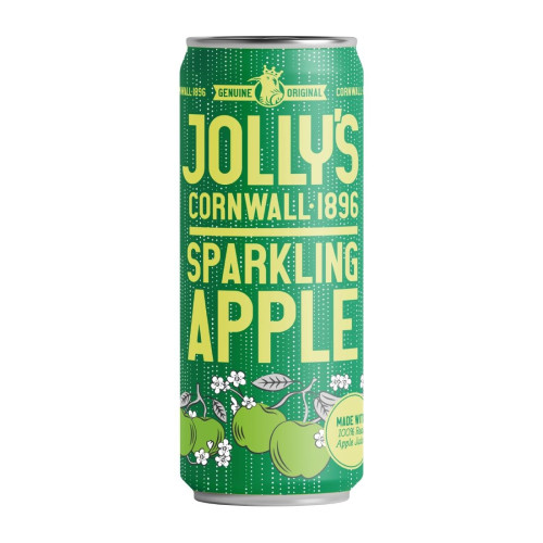 Jolly's Cornish Sparkling Apple Juice Cans 250ml (Pack of 24)