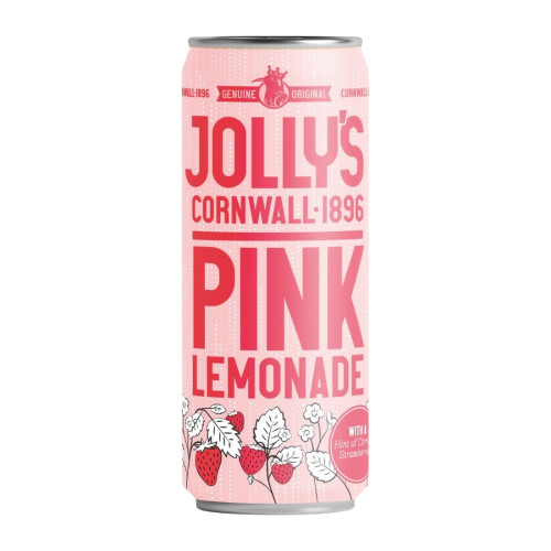 Jolly's Cornish Pink Lemonade Cans 250ml (Pack of 24)
