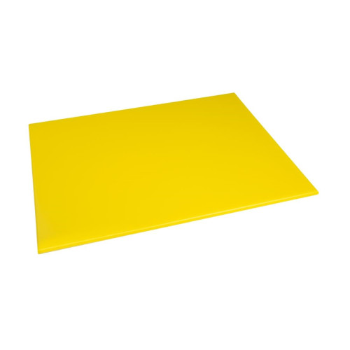 Hygiplas High Density Chopping Board Yellow - 600x450x12mm 23.5x17.75x0.5"