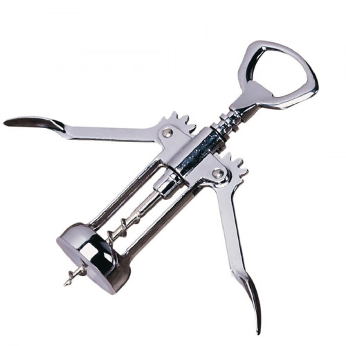 OPENER/ Corkscrew /Bottle opener chrome-plated with twin lever function-170(H) x 63(W) x 38(D).
