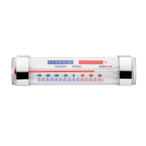 Hygiplas Fridge/Freezer Thermometer - hanging or freestanding -oblong shape -130mm(5") x 40mm(1.5")