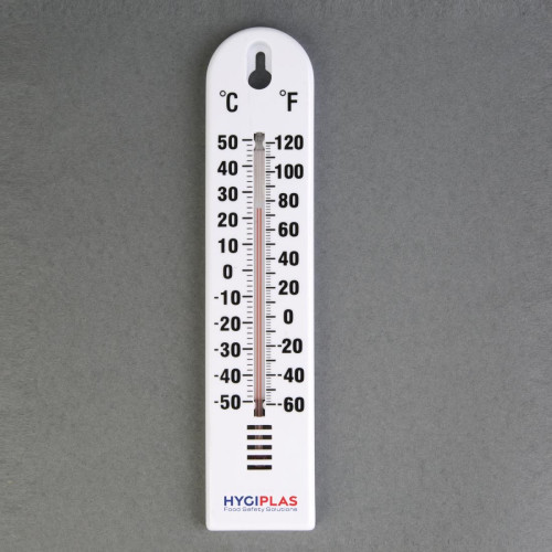 Hygiplas Wall Thermometer - 280mm(11") x 60mm(2.5")