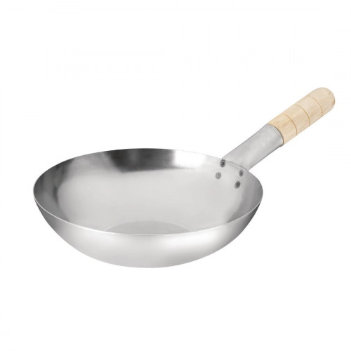 Vogue Wok Flat Base - 10"