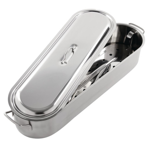 Vogue Fish Kettle & Drainer - 500mm 18"