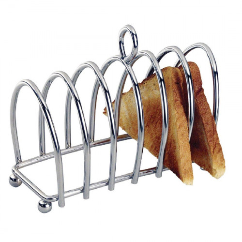 Toast / Durable s/steel Toast Rack - contempary design - 6 slots - 135h x 155w x80d (mm)- PER EACH