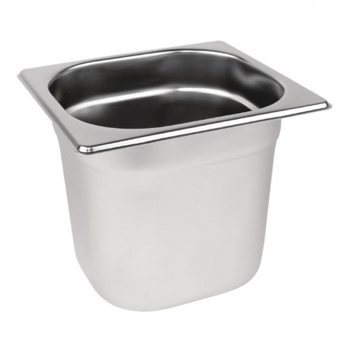 GASTRONORM - Gastronorm pan - s/steel -1/6 size (150mm)deep- 2.2litre - per each
