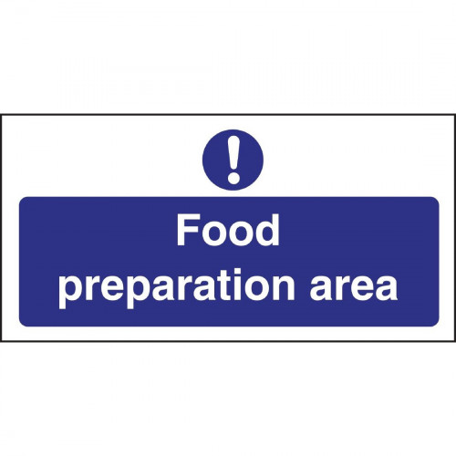 Food Prep Area Sign (Self-Adhesive)
