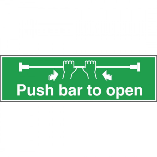 Push Bar To Open Sign (Self-Adhesive)