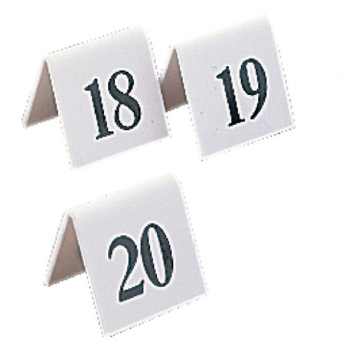 number / Plastic table numbers (free standing v shape) - 31- 40 - PER SET