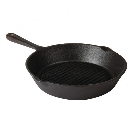 Vogue Ribbed Skillet (Round) - 10.5" Diameter.