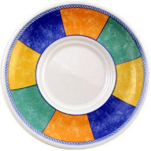 New Horizons Chequered Border Espresso Saucer Border (Box 24) (Direct)