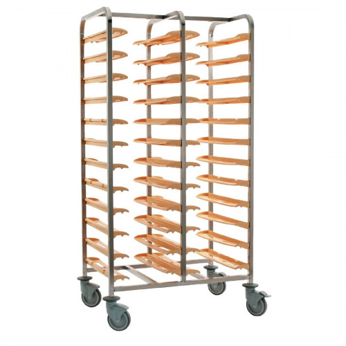 Bourgeat Cafeteria Clearing Trolley Side By Side 24 Trays, No Panel (Direct)