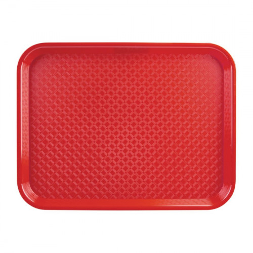 Tray /Polyproplene Tray - textured surface - red - 18" x 14" approx