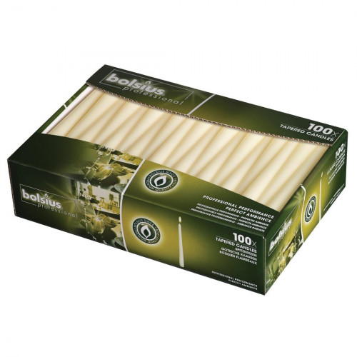 Tapered Candle Ivory - 10" (Box 100)