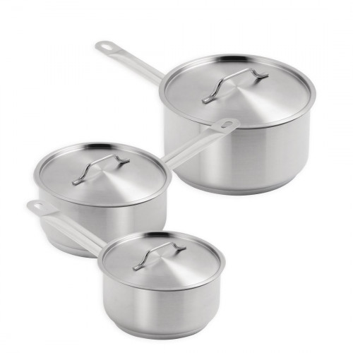 Sale Offer : Best Selling Vogue St/St Saucepan Set & Lids M922 M943 M944