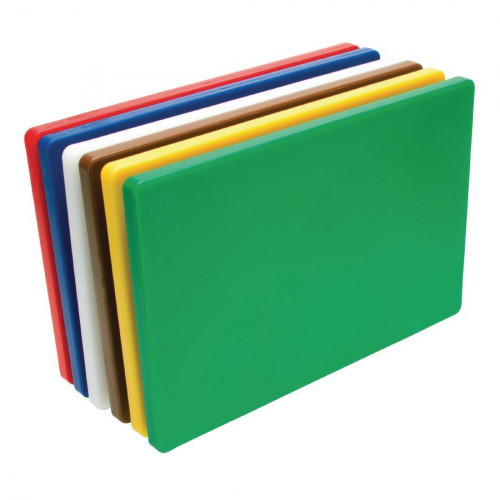 Hygiplas Low Density Chopping Board Set Dimensions : 457(l)x305(w)x20(d)mm per 6