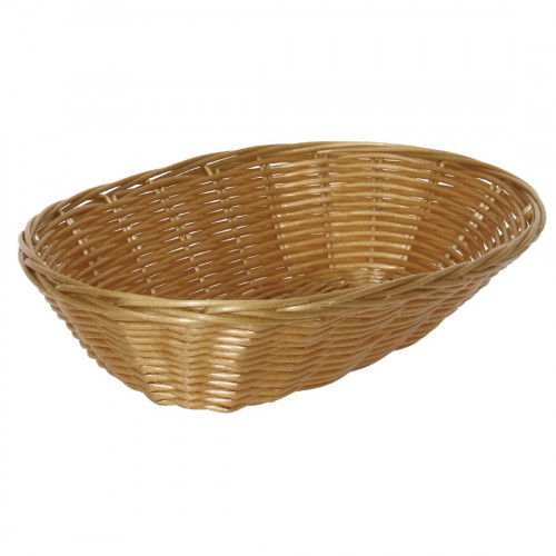 Poly Wicker Oval Food Basket - 230x150x65mm (Pack 6)