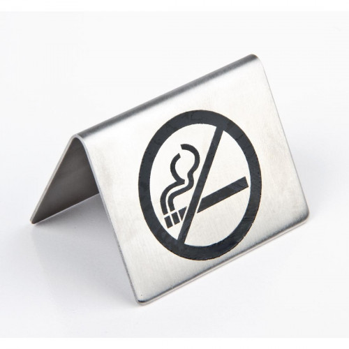 sign / STAINLESS STEEL - NO SMOKING table signs (1053/001)