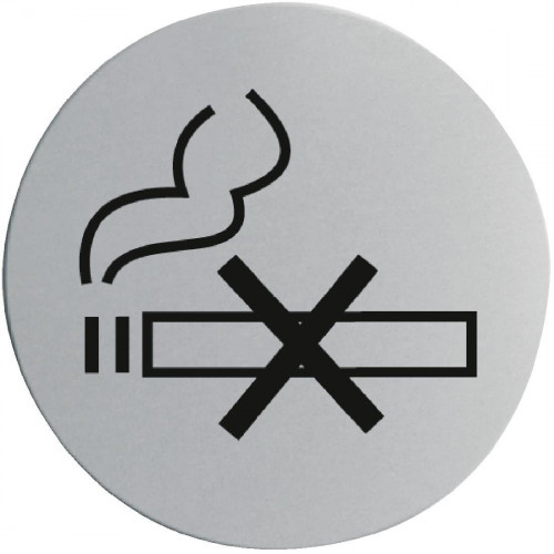 No Smoking S/A Door Sign St/St