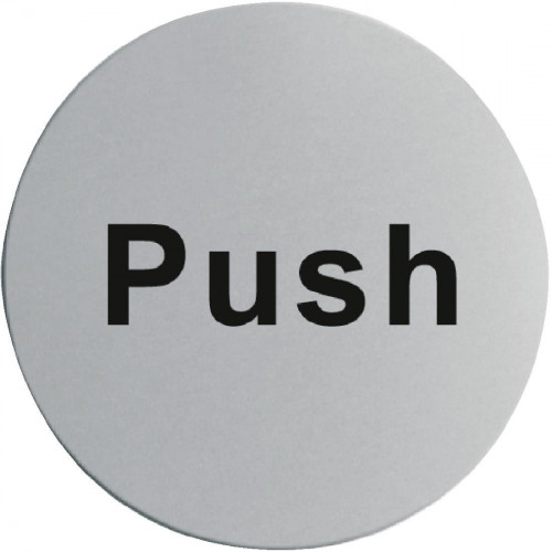 Push S/A Door Sign St/St