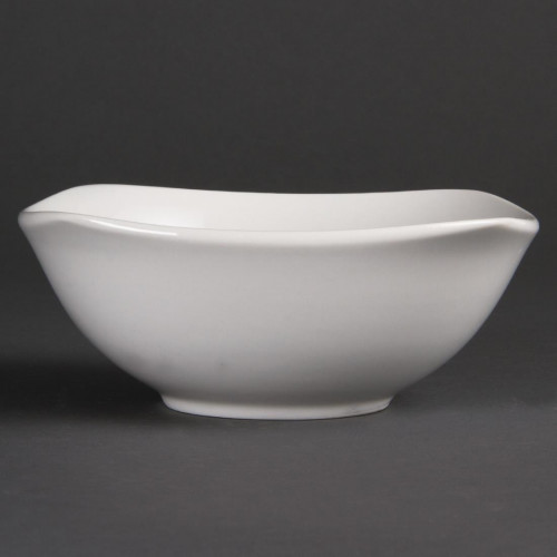 Olympia Whiteware Square Rounded Bowl - 18cm 7" (Box 12)