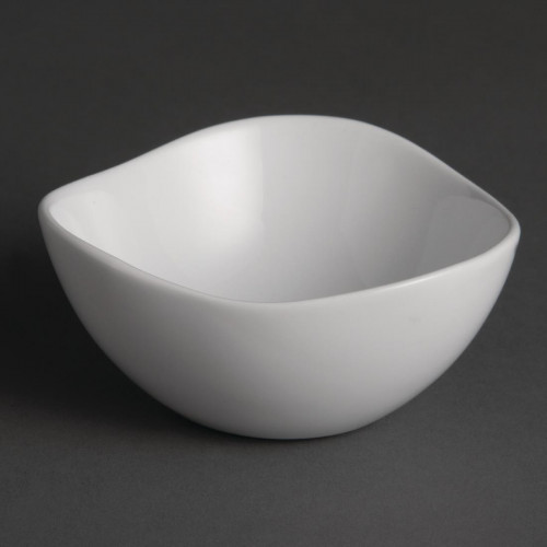 BOWL /Olympia Whiteware Wavy Bowl White 10.5cm 4"-PER BOX OF 12 - U185