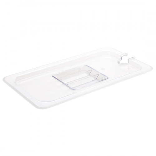 Vogue Clear Polycarbonate GN Notched Lid - 1/3