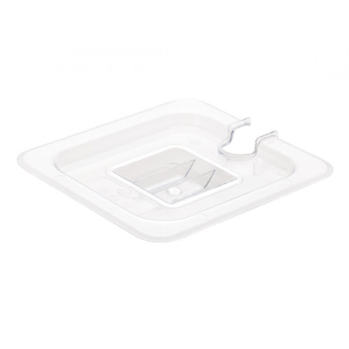 Vogue Clear Polycarbonate Notched Lid GN - 1/6