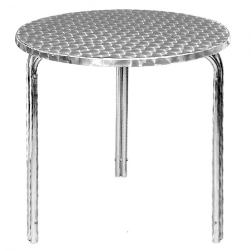 Bolero Round Stacking Bistro Table St/St Top - 600mm