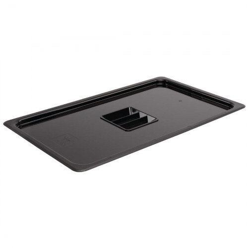 Vogue Black Polycarbonate Lid - 1/1