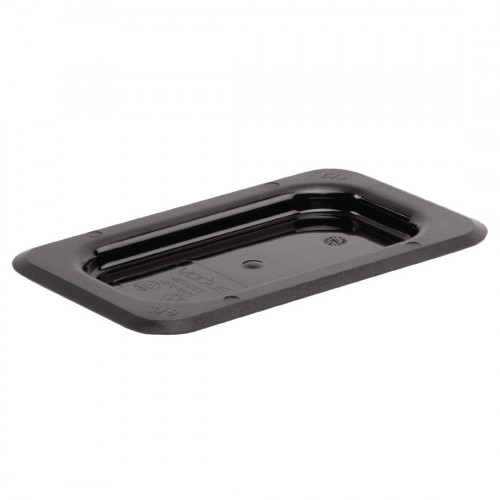 Vogue Black Polycarbonate Lid - 1/9