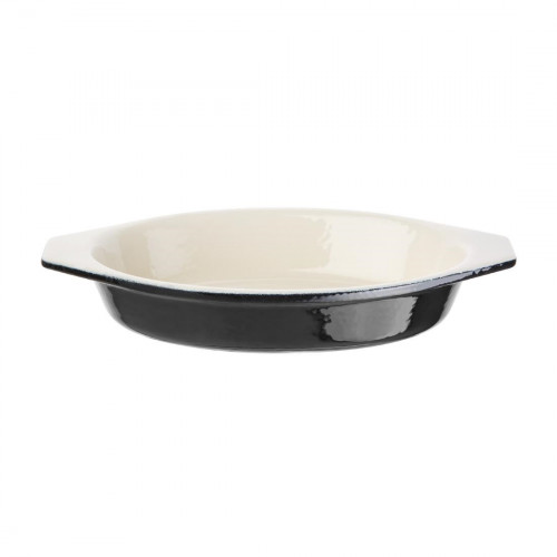 Vogue Oval Gratin Black - 650ml 40x255x150mm