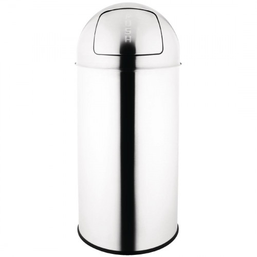 Bolero Waste Bin with Liner St/St - 40Ltr 34x74cm