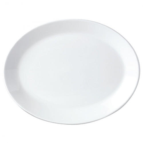 Simplicity White Coupe Oval Dish - 25.5cm 10" (Box 12)