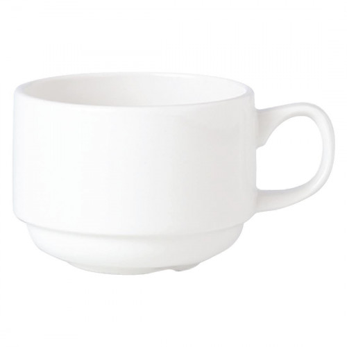 CUP /STEELITE/ SIMPLICITY WHITE SLIMLINE STACKING CUP - 20CL/7OZ - BOX OF 36 - V0091