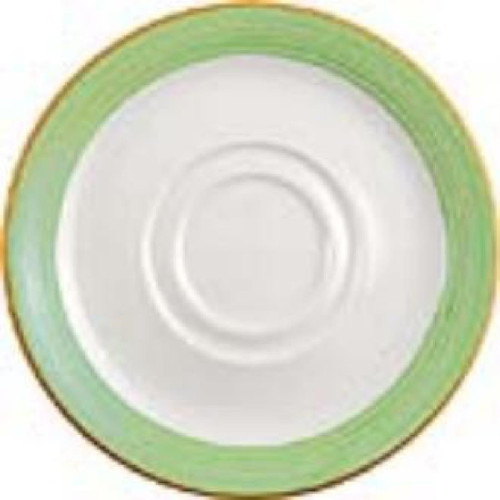 Rio Green Large Stand/Saucer Double Well 14.5cm 5 3/4" (Box 36) (Direct)