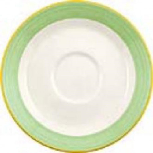 SAUCER /STEELITE/ RIO GREEN SLIMLINE - 6" - PER BOX OF 36 - 0218