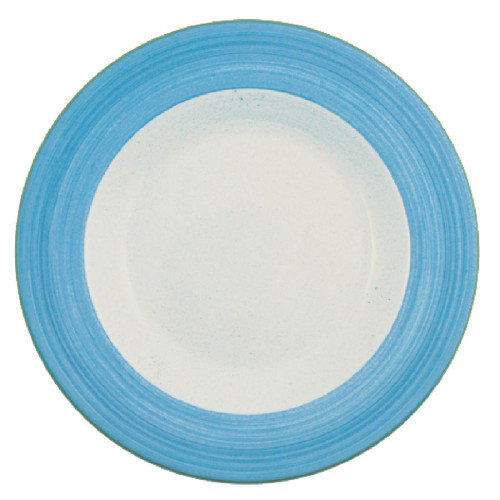 PLATE / STEELITE -RIO SLIMLINE PLATE - BLUE - 10" - PER BOX OF 24 - V3062