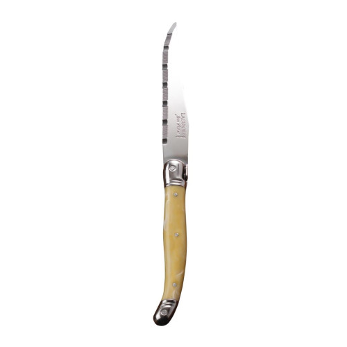 Laguiole Steak Knife Horn Handle Serrated 1.2mm Blade (Box 6) (Direct)