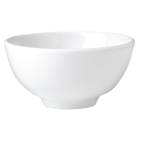 Mandarin White Bowl 9.4cm 3 3/4" 12.75cl 4 1/2oz (Box 12) (Direct)