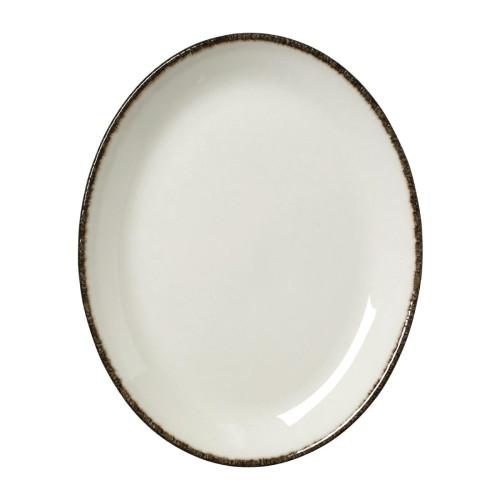 Steelite Charcoal Dapple Oval Plate Coupe - 20.25cm 8" (Box 24) (Direct)