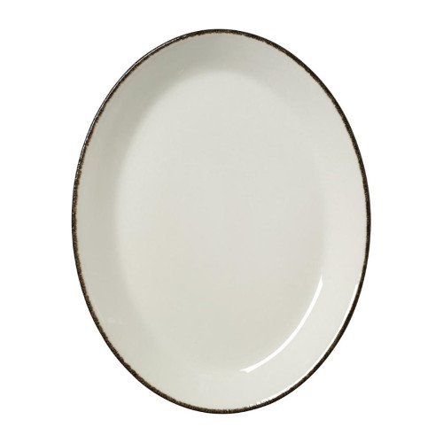 Steelite Charcoal Dapple Oval Plate Coupe - 28cm 11" (Box 12) (Direct)